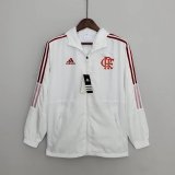22/23 Flamengo White Soccer Windrunner Jacket Mens