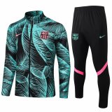 21/22 Barcelona Green Soccer Training Suit Jacket + Pants Mens