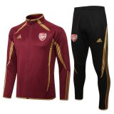 21/22 Arsenal Teamgeist Burgundy Soccer Training Suit Jacket + Pants Mens