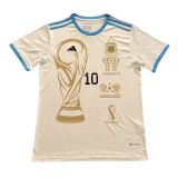 2023 Argentina Campeon Mundial Commemorative White Soccer Jersey Mens