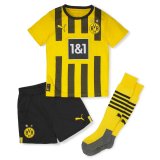 22/23 Borussia Dortmund Home Soccer Jersey + Short + Socks Kids