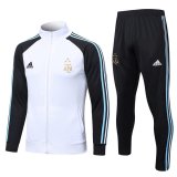 2023 Argentina White Soccer Training Suit Jacket + Pants Mens