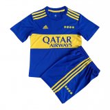 21/22 Boca Juniors Home Soccer Jersey + Short Kids