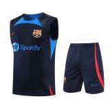 22/23 Barcelona Navy Soccer Singlet + Shorts Mens