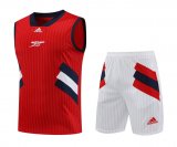 23/24 Arsenal Red Soccer Training Suit Singlet + Short Mens