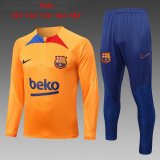 22/23 Barcelona Orange Soccer Training Suit Kids