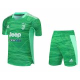 21/22 Juventus Goalkeeper Green Soccer Kit (Jersey + Short) Mens