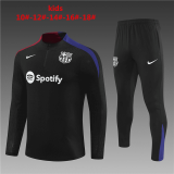 24/25 Barcelona Black Soccer Training Suit Kids