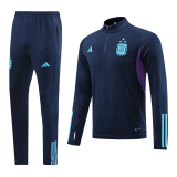 22/23 Argentina 3 Stars Navy Zipper Soccer Training Suit Sweatshirt + Pants Mens