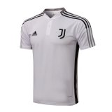 21/22 Juventus White - Black Soccer Polo Jersey Mens