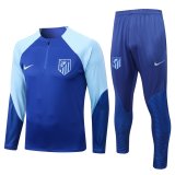 22/23 Atletico Madrid Blue Soccer Training Suit Mens