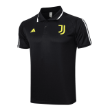 23/24 Juventus Black Soccer Polo Jersey Mens
