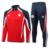 21/22 Bayern Munich Teamgeist Red Soccer Training Suit Jacket + Pants Mens