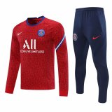 20/21 PSG Crew Neck Red Men Soccer Training Suit