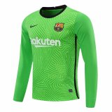 2020-21 Barcelona Goalkeeper Green Long Sleeve Man Soccer Jersey