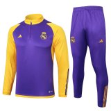 23/24 Real Madrid Purple Soccer Training Suit Mens