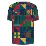 2022 Portugal Color Fun Soccer Training Jersey Mens