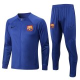 22-23 Barcelona Blue Soccer Training Suit Jacket + Pants Mens