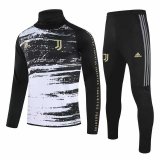 2020-21 Juventus Turtle Neck Black Men Soccer Training Suit