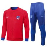 22/23 Atletico Madrid Red Soccer Training Suit Jacket + Pants Mens