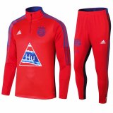 2020-21 Bayern Munich Human Race Red Man Soccer Training Tracksuit Half Zip