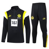 23/24 Borussia Dortmund Black II Soccer Training Suit Sweatshirt + Pants Mens