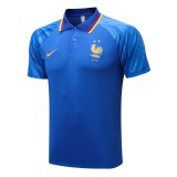 2022 France Blue Soccer Polo Jersey Mens