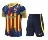23/24 Barcelona Yellow Soccer Training Suit Jersey + Short Mens