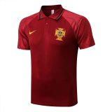 2022 Portugal Burgundy Soccer Polo Jersey Mens