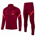 21/22 Liverpool Burgundy Soccer Training Suit (Jacket + Pants) Mens