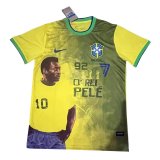 (Special Edition) 2022 Brazil Yellow Pele Soccer Jersey Mens