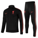 21/22 Liverpool Black Soccer Training Suit Jacket + Pants Mens