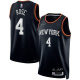 New York Knicks 2022 Black MVP Swingman Jersey - Select Series Man (ROSE #4)
