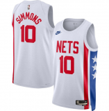 (Ben Simmons #10) 22/23 Brooklyn Nets White Swingman Jersey - Classic Mens