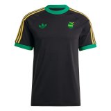2024 Jamaica Adicolor 3-Stripes Tee Pure Cotton Black Soccer Jersey Mens