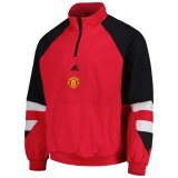 (Half-Zip Icon) 23/24 Manchester United Red All Weather Windrunner Soccer Jacket Mens