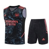 23/24 Arsenal Black Soccer Training Suit Singlet + Short Mens