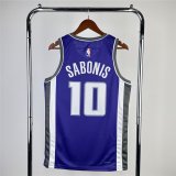 (SABONIS - 10) 23/24 Sacramento Kings Purple Swingman Jersey - Icon Edition Mens