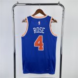 (ROSE - 4) 23/24 New York Knicks Blue Swingman Jersey - Icon Edition Mens