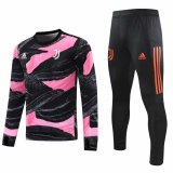 20/21 Juventus UCL Black - Pink Men Soccer Training Suit