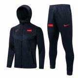 21/22 France Hoodie Roayl Soccer Training Suit (Jacket + Pants) Mens