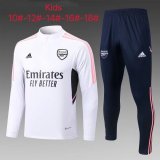 22-23 Arsenal White Soccer Training Suit Kids
