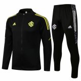 21/22 S. C. Internacional Black Soccer Training Suit (Jacket + Pants) Mens