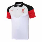 21/22 Liverpool White Soccer Polo Jersey Man