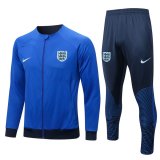 22/23 England Blue Soccer Training Suit Jacket + Pants Mens
