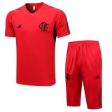 23/24 Flamengo Red Soccer Training Suit Jersey + Short Mens