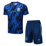 2022 Argentina Blue Soccer Jersey + Shorts Mens