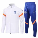 21/22 Chelsea White Soccer Training Suit (Jacket + Pants) Mens
