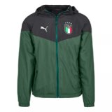 2022 Italy Hoodie Green All Weather Windrunner Soccer Jacket Mens