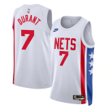 (Kevin Durant #7) 22/23 Brooklyn Nets White Swingman Jersey - Classic Mens
